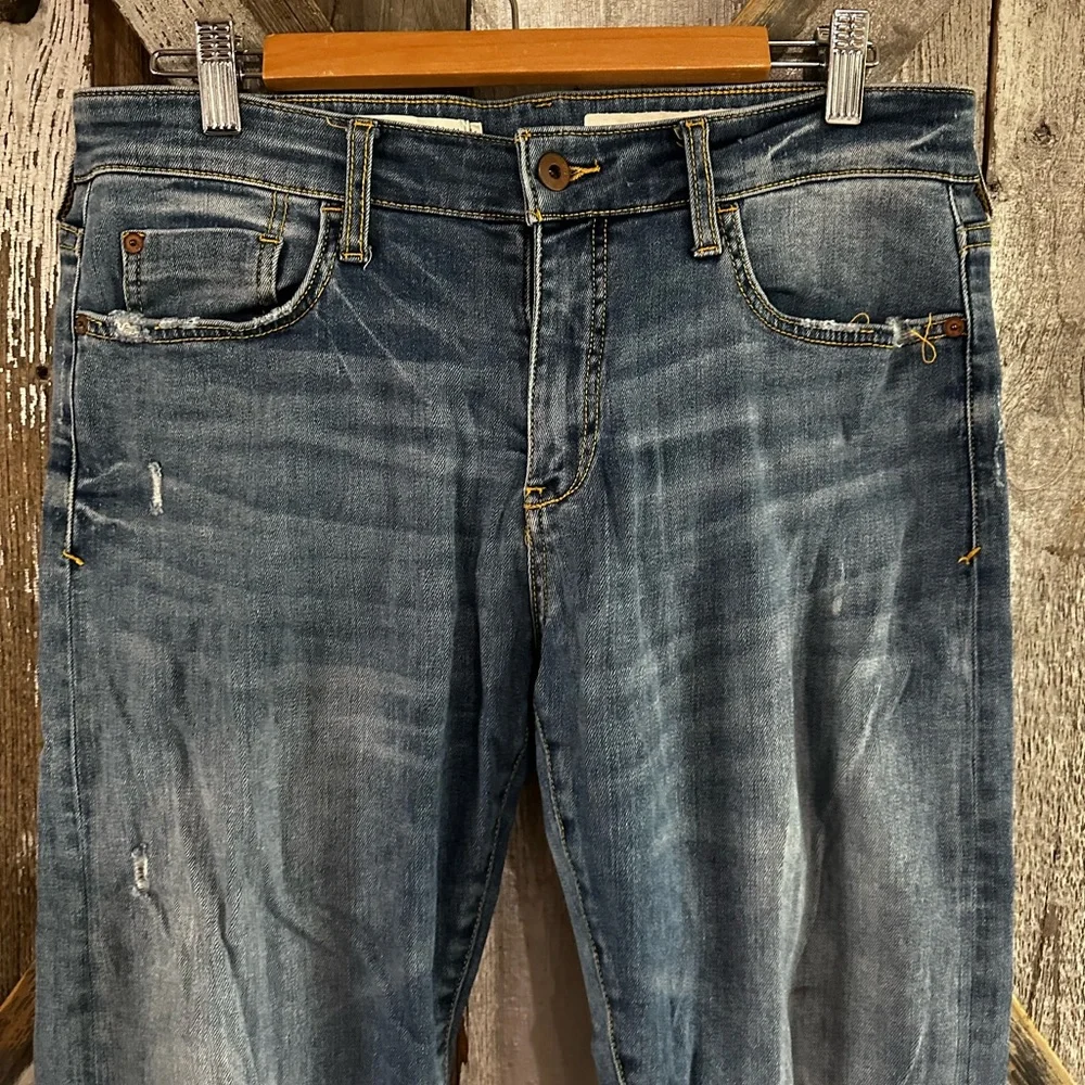 Anthropologie Pilcro and the Letterpress copper bottom distressed jeans. - Picture 4 of 11